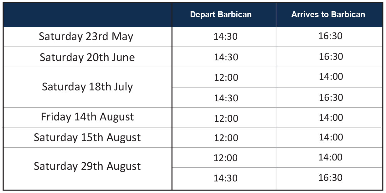 Tea on Tamar Cruise 2026 Timetable